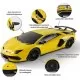 Masina cu telecomanda Lamborghini Aventador SVJ galben scara 1:24