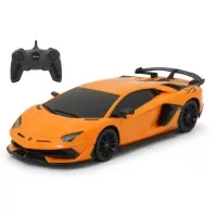 Masina cu telecomanda Lamborghini Aventador SVJ portocaliu cu scara 1:24