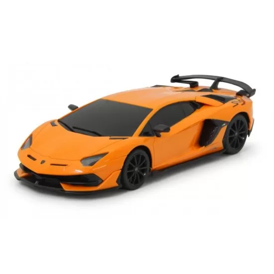 Masina cu telecomanda Lamborghini Aventador SVJ portocaliu cu scara 1:24