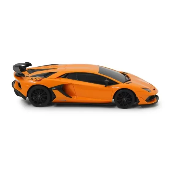 Masina cu telecomanda Lamborghini Aventador SVJ portocaliu cu scara 1:24