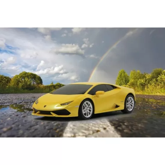 Masina cu telecomanda Lamborghini Huracan LP610-4 galben cu scara 1:24