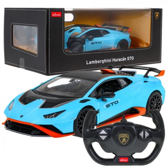 Masina cu telecomanda Lamborghini Huracan Sto albastru scara 1:14 Masina cu telecomanda Lamborghini Huracan Sto albastru scara 1:14