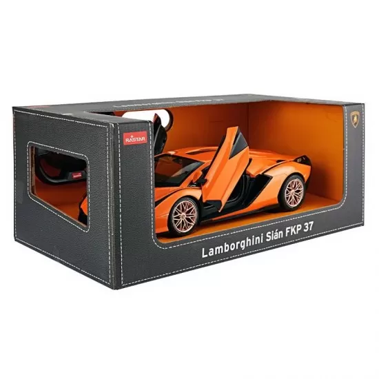Masina cu telecomanda Lamborghini Sian portocaliu cu scara 1:14