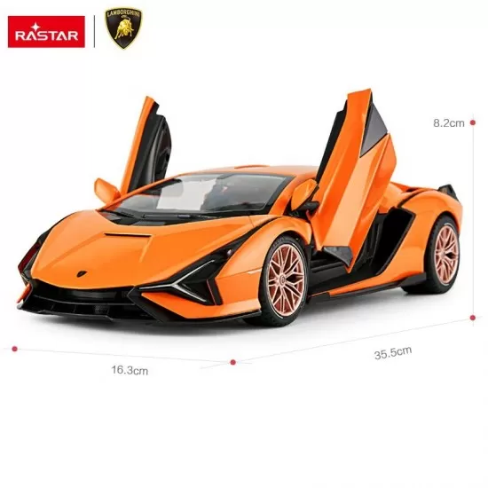 Masina cu telecomanda Lamborghini Sian portocaliu cu scara 1:14