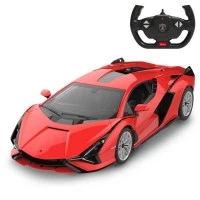Masina cu telecomanda Lamborghini Sian rosu cu scara 1:14