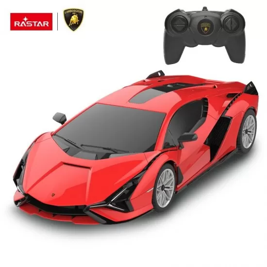 Masina cu telecomanda Lamborghini Sian rosu scara 1:24 Masina cu telecomanda Lamborghini Sian rosu scara 1:24