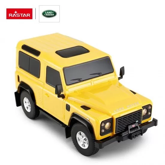 Masina cu telecomanda Land Rover Defender galben scara 1:24 Masina cu telecomanda Land Rover Defender galben scara 1:24