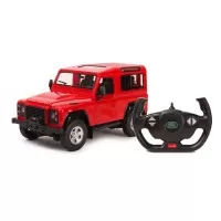 Masinuta cu telecomanda Land Rover Defender rosu scara 1:14