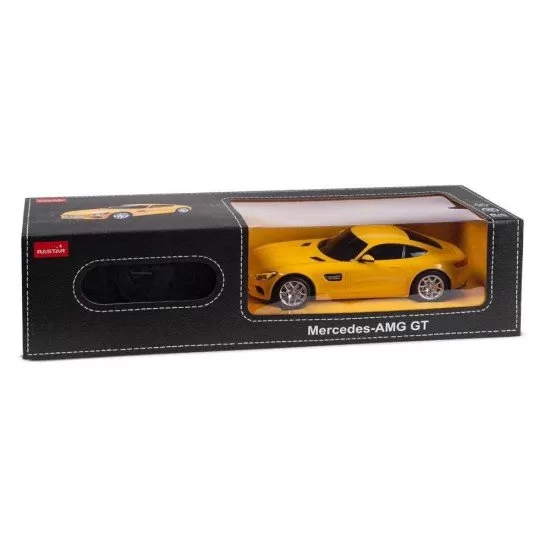 Masinuta cu telecomanda Mercedes AMG GT galben scara 1:24 Masinuta cu telecomanda Mercedes AMG GT galben scara 1:24