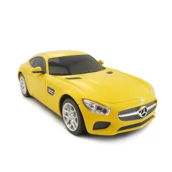 Masinuta cu telecomanda Mercedes AMG GT galben scara 1:24 Masinuta cu telecomanda Mercedes AMG GT galben scara 1:24