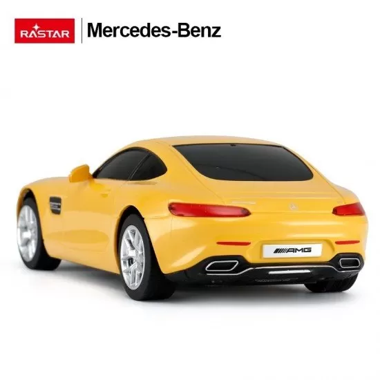 Masinuta cu telecomanda Mercedes AMG GT galben scara 1:24 Masinuta cu telecomanda Mercedes AMG GT galben scara 1:24