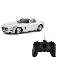 Masina cu telecomanda Mercedes-Benz SLS AMG argintie scara 1:24