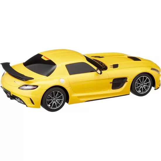 Masina cu telecomanda Mercedes-Benz SLS AMG galbena scara 1:18 Masina cu telecomanda Mercedes-Benz SLS AMG galbena scara 1:18