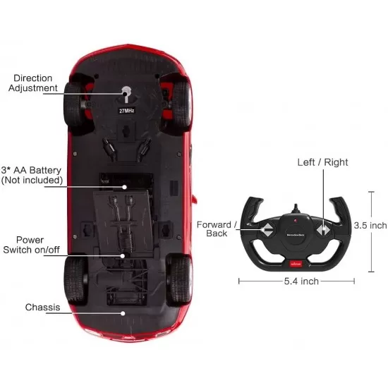 Masina cu telecomanda Mercedes-Benz SLS rosu scara 1:14 Masina cu telecomanda Mercedes-Benz SLS rosu scara 1:14