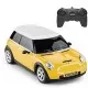 Masina cu telecomanda Mini Cooper galbena cu scara 1:24 Masina cu telecomanda Mini Cooper galbena cu scara 1:24