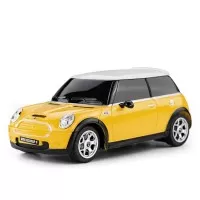 Masina cu telecomanda Mini Cooper galbena cu scara 1:24