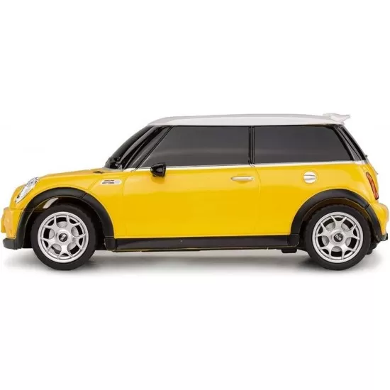 Masina cu telecomanda Mini Cooper galbena cu scara 1:24 Masina cu telecomanda Mini Cooper galbena cu scara 1:24