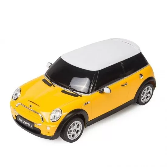 Masina cu telecomanda Mini Cooper galben 1:18 Masina cu telecomanda Mini Cooper galben 1:18