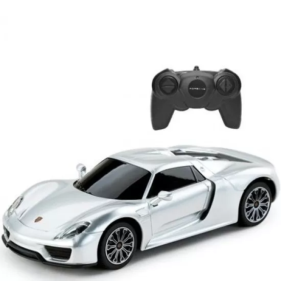 Masina cu telecomanda Porsche 918 Spyder argintiu scara 1:24 Masina cu telecomanda Porsche 918 Spyder argintiu scara 1:24