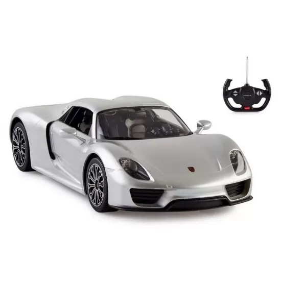Masina cu telecomanda Porsche 918 Spyder argintiu scara 1:14 Masina cu telecomanda Porsche 918 Spyder argintiu scara 1:14