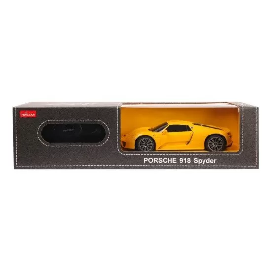 Masinuta cu telecomanda Porche 918 Spyder galben scara 1:24 Masinuta cu telecomanda Porche 918 Spyder galben scara 1:24