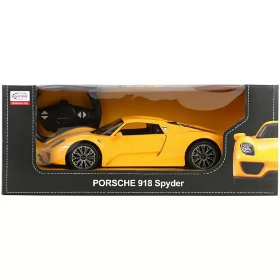 Masina cu telecomanda Porsche 918 Spyder galben scara 1:14 Masina cu telecomanda Porsche 918 Spyder galben scara 1:14