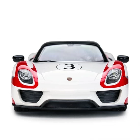 Masina cu telecomanda Porsche 918 Spyder Weissach alb scara 1:14