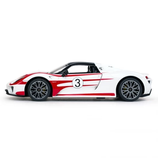 Masina cu telecomanda Porsche 918 Spyder Weissach alb scara 1:14