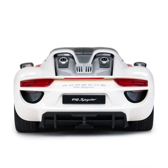 Masina cu telecomanda Porsche 918 Spyder Weissach alb scara 1:14