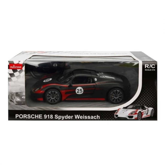 Masina cu telecomanda Porsche 918 Spyder Weissach negru scara 1:14