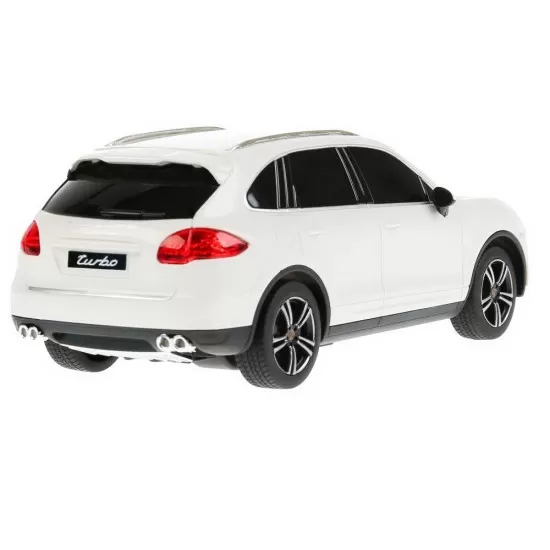 Masina cu telecomanda Porsche Cayenne Turbo alb cu scara 1:24 Masina cu telecomanda Porsche Cayenne Turbo alb cu scara 1:24