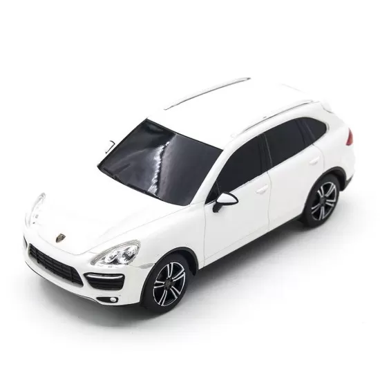 Masina cu telecomanda Porsche Cayenne Turbo alb cu scara 1:24 Masina cu telecomanda Porsche Cayenne Turbo alb cu scara 1:24