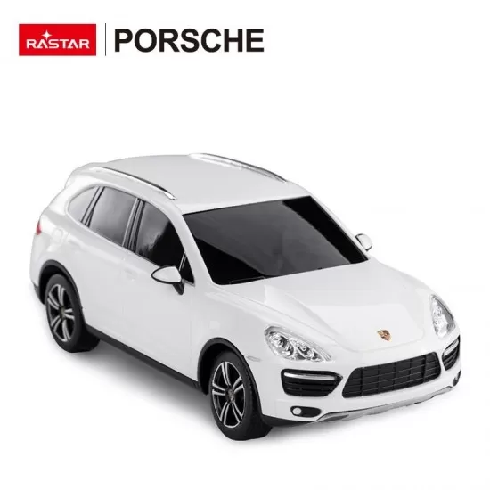 Masina cu telecomanda Porsche Cayenne Turbo alb cu scara 1:24 Masina cu telecomanda Porsche Cayenne Turbo alb cu scara 1:24