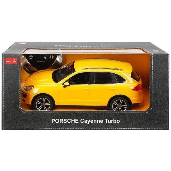 Masinuta cu telecomanda Porche Cayenne Turbo galben scara 1:14