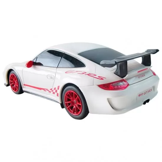 Masina cu telecomanda Porsche GT3 RS alb cu scara 1:24 Masina cu telecomanda Porsche GT3 RS alb cu scara 1:24