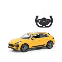 Masina cu telecomanda Porsche Macan Turbo galben scara 1:14