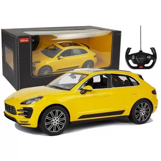 Masina cu telecomanda Porsche Macan Turbo galben scara 1:14 Masina cu telecomanda Porsche Macan Turbo galben scara 1:14