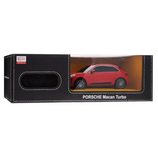 Masina cu telecomanda Porsche Macan Turbo rosu cu scara 1:24 Masina cu telecomanda Porsche Macan Turbo rosu cu scara 1:24