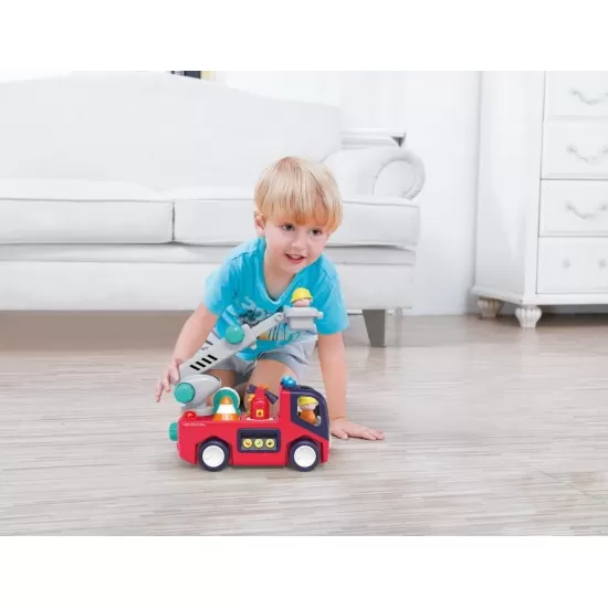 Masina de pompieri cu 10 functii Hola Toys Masina de pompieri cu 10 functii Hola Toys