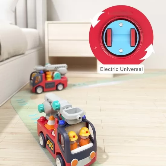 Masina de pompieri cu 10 functii Hola Toys Masina de pompieri cu 10 functii Hola Toys