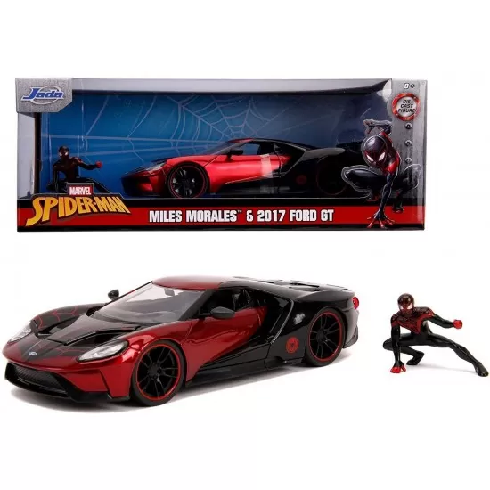 Masina metalica Spider-Man Ford GT 2017 Miles Morales Masina metalica Spider-Man Ford GT 2017 Miles Morales