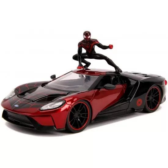 Masina metalica Spider-Man Ford GT 2017 Miles Morales Masina metalica Spider-Man Ford GT 2017 Miles Morales