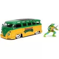 Masina metalica VW 1962 cu figurina Testoasele Ninja Leonardo scara 1:24