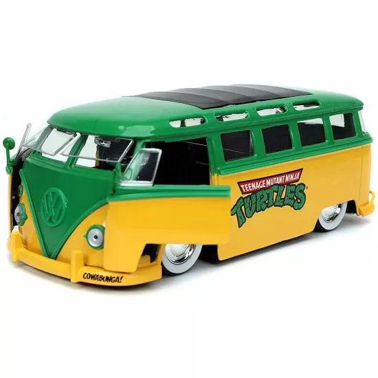 Masina metalica VW 1962 cu figurina Testoasele Ninja Leonardo scara 1:24 Masina metalica VW 1962 cu figurina Testoasele Ninja Leonardo scara 1:24