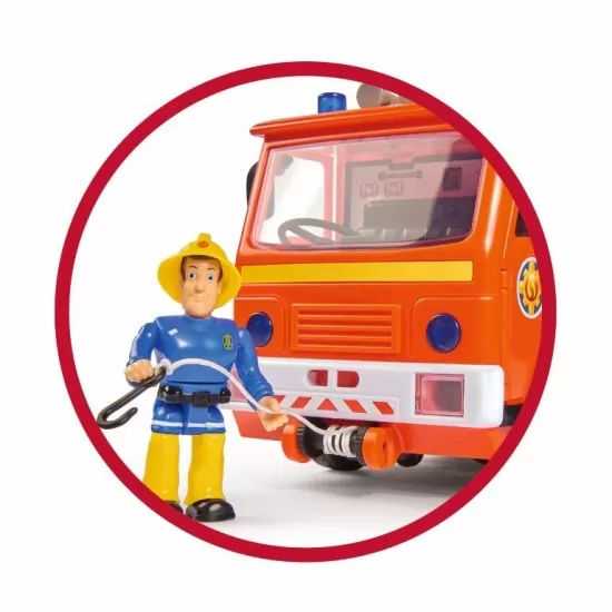 Masina Pompierului Sam cu 2 figurine, sunete si lumini Masina Pompierului Sam cu 2 figurine, sunete si lumini