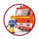 Masina Pompierului Sam cu 2 figurine, sunete si lumini Masina Pompierului Sam cu 2 figurine, sunete si lumini