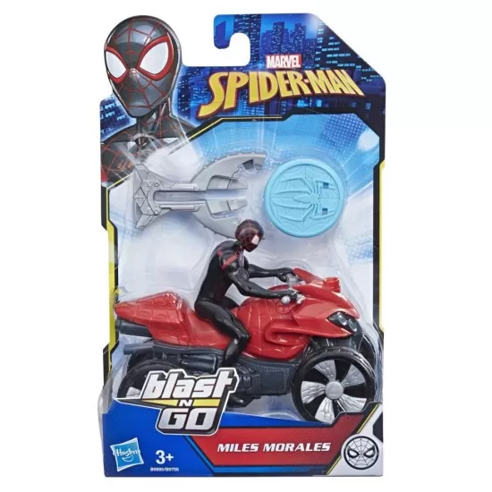 Masinuta ATV a lui Spiderman cu figurina si lansator Masinuta ATV a lui Spiderman cu figurina si lansator