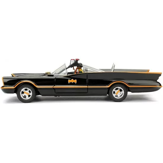 Kit de construit masinuta metalica Batmobil Clasic cu figurina Kit de construit masinuta metalica Batmobil Clasic cu figurina