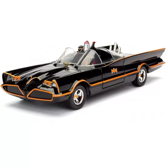 Kit de construit masinuta metalica Batmobil Clasic cu figurina Kit de construit masinuta metalica Batmobil Clasic cu figurina