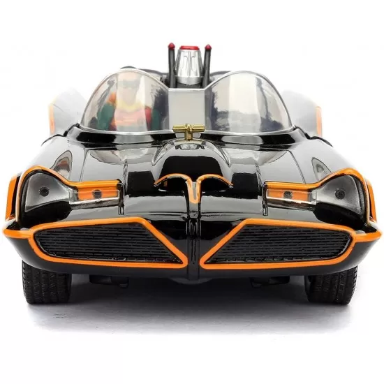 Kit de construit masinuta metalica Batmobil Clasic cu figurina Kit de construit masinuta metalica Batmobil Clasic cu figurina